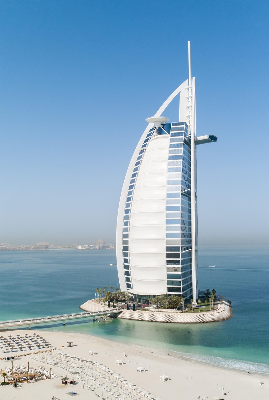dubai, burj al arab, hotel, beach, paradise, costa, tourism, business, nature, modern architecture, canvas, building, skyscraper